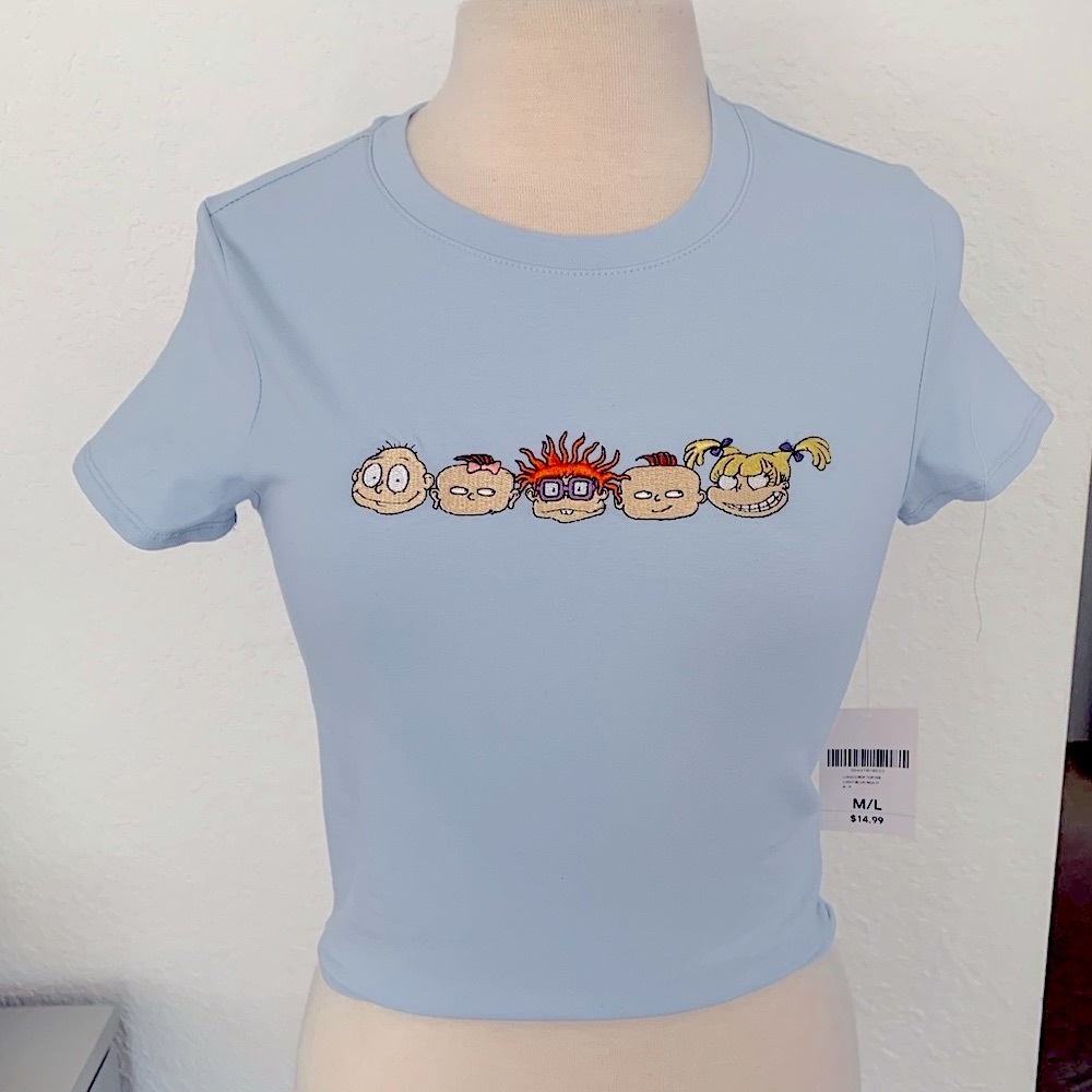 Forever 21 Rugrats Embroidered Baby Tee